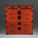 Takayama ladekast - Hinoki (cypres) hout, ijzer, Keyaki hout