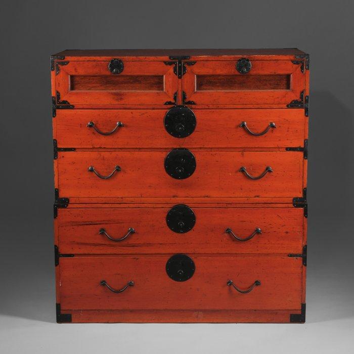 Takayama ladekast - Hinoki (cypres) hout, ijzer, Keyaki hout, Antiek en Kunst, Antiek | Overige Antiek