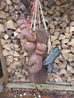 Boxing - vintage lederen bokszak met bokshandschoenen, Nieuw