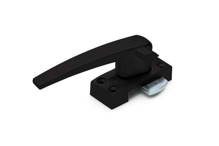 Raamsluiting zwart met ventilatiestand,  links, Doe-het-zelf en Bouw, Hang- en Sluitwerk, Schuif of Grendel, Nieuw, Overige materialen