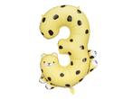 Helium Ballon 3 Jaar Cheetah Leeg 75cm, Verzenden, Nieuw