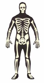 Skelet Halloween Kostuum Heren Zwart L, Hobby en Vrije tijd, Nieuw, Verzenden