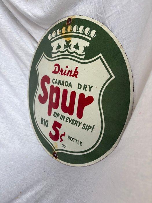 Vintage Canada Dry Spur emaille reclamebord – “Big 5¢, Antiek en Kunst, Antiek | Wandborden en Tegels