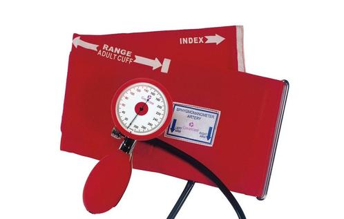 Handmatige bloeddrukmeter palm-type set ST-A211-Rood, Divers, Matériel Infirmier, Envoi