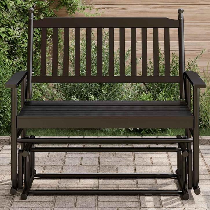vidaXL Schuifbankje 118x70x104,5 cm massief populierenhout, Huis en Inrichting, Stoelen, Nieuw, Verzenden