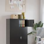 vidaXL Archiefkast 90x40x40 cm staal zwart, Huis en Inrichting, Kasten | Overige, Verzenden, Nieuw