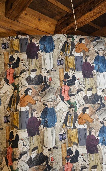 TESSUTO Origineel Exclusief Oolong Tea - Oosters ontwerp -, Antiek en Kunst, Antiek | Tapijten, Tafelkleden en Textiel