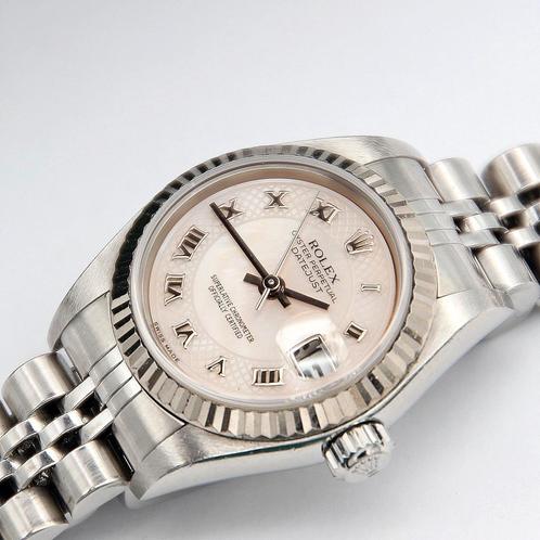 Rolex Lady-Datejust 26 69174 uit 1990, Bijoux, Sacs & Beauté, Montres | Femmes, Envoi