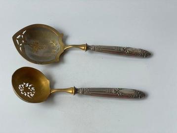 Taartschep (2) - .950 zilver - 1850-1900