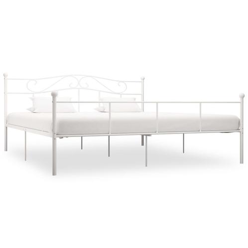 vidaXL Bedframe metaal wit 180x200 cm, Huis en Inrichting, Slaapkamer | Bedden, Nieuw, Verzenden