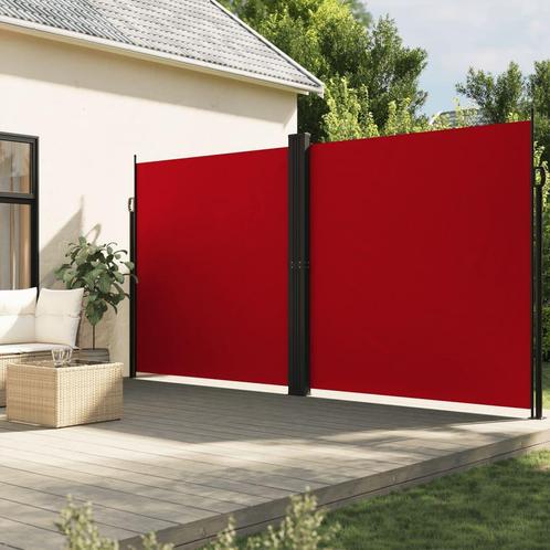 vidaXL Auvent latéral rétractable rouge 220x1000 cm, Jardin & Terrasse, Parasols, Neuf, Envoi