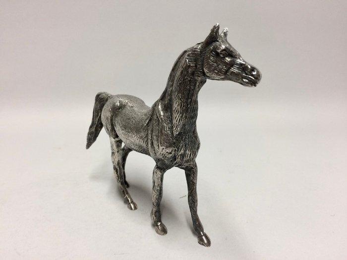 sculptuur, Paard - 16 cm - Verzilverd paard - basis koper, Antiek en Kunst, Curiosa en Brocante