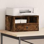 vidaXL Printerkastje 40x32x22,5 cm bewerkt hout gerookt, Verzenden, Nieuw