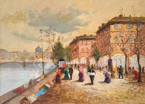 Italiaanse school (XX) - Veduta di Parigi, Antiek en Kunst, Kunst | Schilderijen | Klassiek