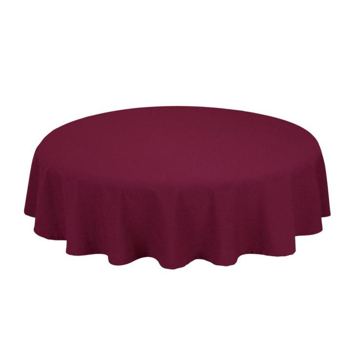 Nappe de Table Ronde Maroon Rouge 163cm Ø - Treb SP, Maison & Meubles, Cuisine | Linge de cuisine, Envoi
