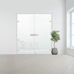 Glazen dubbele binnendeur voor stomp kozijn RVS beslag-Satij, Bricolage & Construction, Verzenden