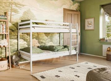 Stapelbed Niek - 2-persoons - Kinderbed - Wit  - 80 x 200 cm beschikbaar voor biedingen