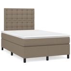 vidaXL Sommier à lattes de lit avec matelas taupe, Maison & Meubles, Verzenden, Neuf