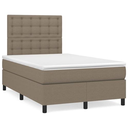 vidaXL Sommier à lattes de lit avec matelas taupe, Maison & Meubles, Chambre à coucher | Lits, Neuf, Envoi