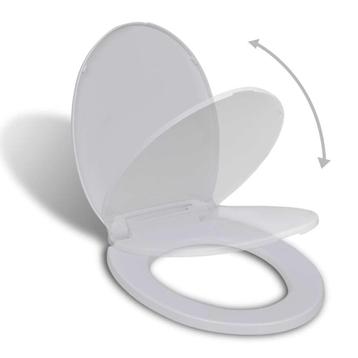 vidaXL Toiletbril soft-close ovaal wit, Verzenden