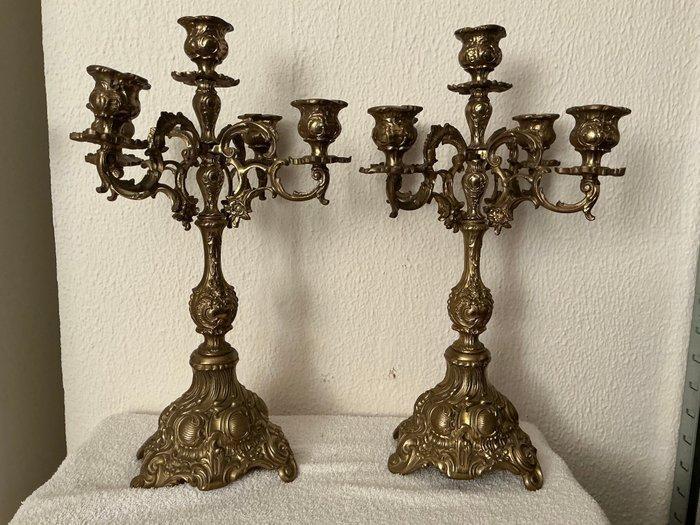 Kandelaar (2) - Brons, Antiek en Kunst, Antiek | Overige Antiek