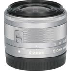 Canon EF-M 15-45mm f/3.5-6.3 IS STM - Zilver CM6517, TV, Hi-fi & Vidéo, Photo | Lentilles & Objectifs, Overige typen, Ophalen of Verzenden