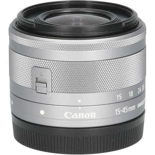 Canon EF-M 15-45mm f/3.5-6.3 IS STM - Zilver CM6517, TV, Hi-fi & Vidéo, Photo | Lentilles & Objectifs, Enlèvement ou Envoi