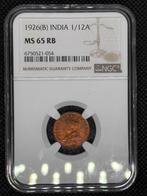 Brits India. George V. 1/12 Anna 1926 NGC MS65 RB (Zonder