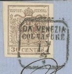 Italiaanse oude staten - Lombardije Venetië 1857 - Brief uit, Gestempeld