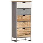 vidaXL Ladekast 45x30x105 cm massief mangohout, Verzenden, Nieuw