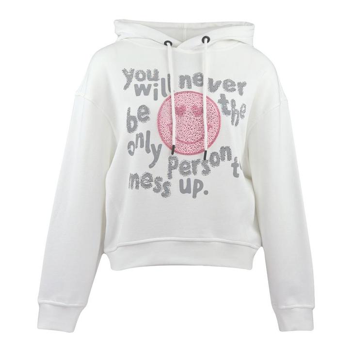 Frogbox • witte hoodie smile • 36, Kleding | Dames, Truien en Vesten, Wit, Nieuw, Maat 36 (S), Verzenden