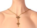 Collier - 18 carats Or jaune - Diamant - Croix, Géorgie 1730, Nieuw