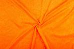 Fluweel stof oranje stof - 10m rol - Velours stretch, Hobby en Vrije tijd, Verzenden, Nieuw