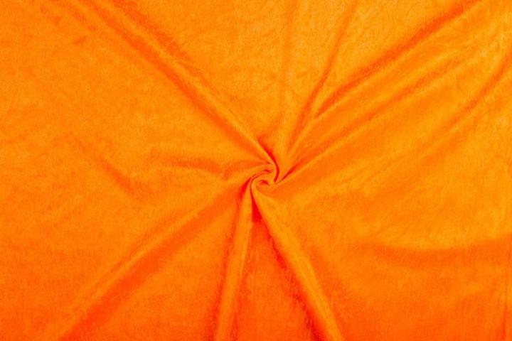 Fluweel stof oranje stof - 10m rol - Velours stretch, Hobby en Vrije tijd, Stoffen en Lappen, Verzenden