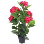 vidaXL Kunst hortensia plant met pot 60 cm rood, Verzenden, Nieuw