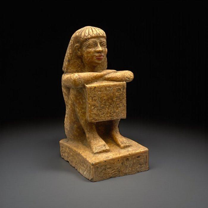 Replica van het oude Egyptisch Zittende schrijversbeeld met, Antiek en Kunst, Antiek | Overige Antiek