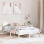 vidaXL Ligbed met hoofddoek Wit 140x190 cm Massief, Verzenden, Nieuw