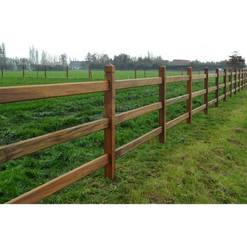 Kensington 2 weidepaal met piramidekop in tropisch hardhout, Dieren en Toebehoren, Stalling en Weidegang