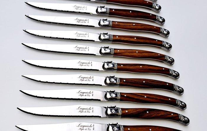 Laguiole - 12x Steak Knives - Brown - style de -, Antiek en Kunst, Antiek | Keukengerei
