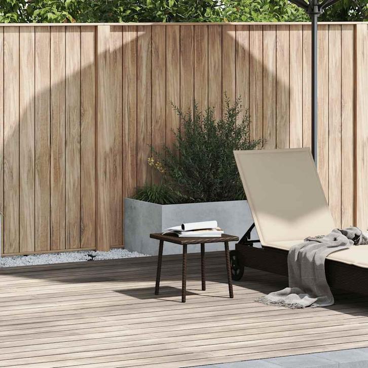 vidaXL Tuin salontafel rechthoekig 40x40x37 cm poly rattan, Jardin & Terrasse, Tables de jardin, Envoi