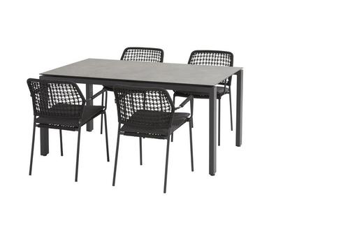 Taste by 4 Seasons Barista tuinset antraciet met Goa tafel, Tuin en Terras, Tuinsets en Loungesets