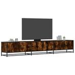 vidaXL Tv-meubel 240x35x41 cm bewerkt hout gerookt, Huis en Inrichting, Kasten |Televisiemeubels, Verzenden, Nieuw