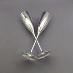 Verre à champagne (2) - Argent, Antiek en Kunst