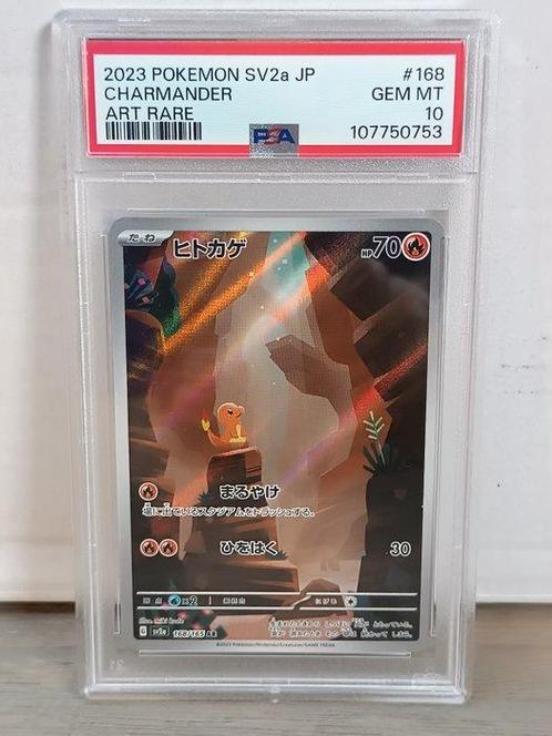 Pokémon - 1 Graded card - Charmander #168 Foil - PSA 10 -, Hobby en Vrije tijd, Verzamelkaartspellen | Pokémon