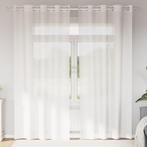 vidaXL Gordijnen voile met doorvoertules 2 st wit, Verzenden, Nieuw