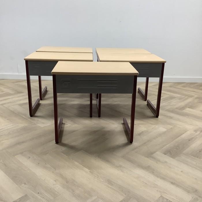 complete set 5 stuks Galvanitas schooltafels, (hxbxd), Huis en Inrichting, Tafelonderdelen, Gebruikt