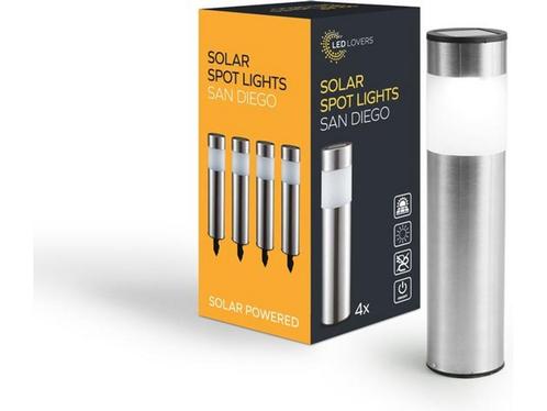 LED Lovers - Solar LED tuinverlichting met grondspiezen -, Huis en Inrichting, Woonaccessoires | Overige, Nieuw, Verzenden