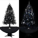 vidaXL Kerstboom sneeuwend met paraplubasis 190 cm PVC zwart, Diversen, Verzenden, Nieuw