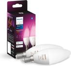 Philips Hue Kaarslamp Lichtbron E14 Duopack - Wit en Gekleur, Verzenden