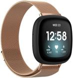 Fitbit Versa 4 Roségoud met milanese band slimme horloges, Verzenden